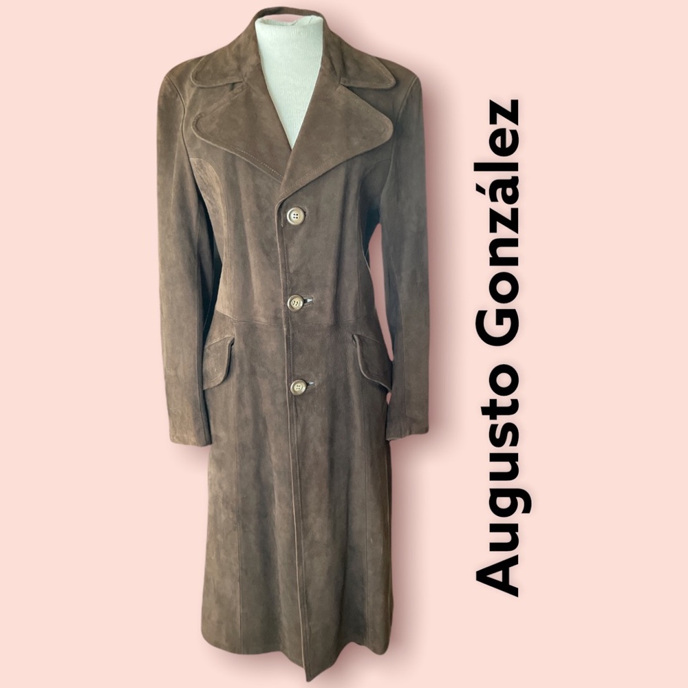 Augusto González Suede Coat - Picture 1 of 15